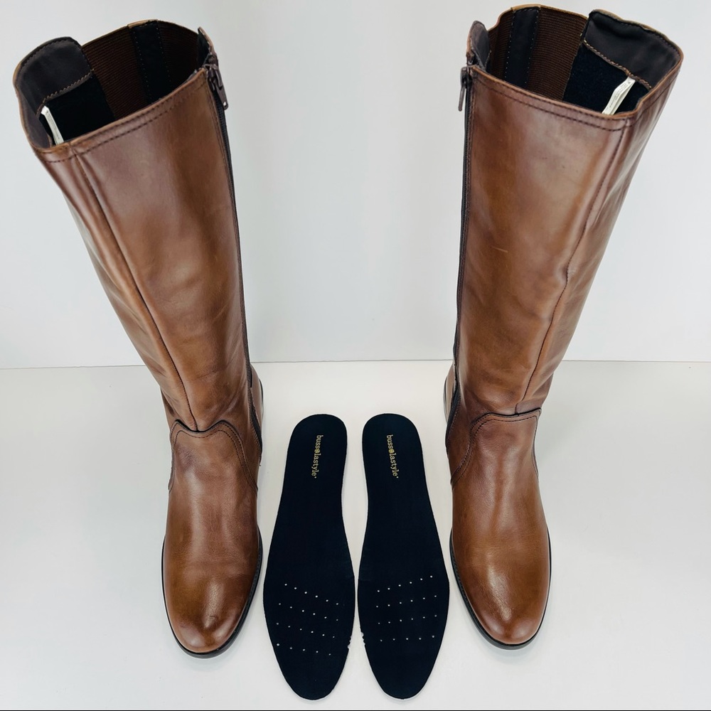 📌SOLD📌 BUSSOLA STYLE ANTWERPEN TAN LEATHER TALL BOOTS - Picture 16 of 16